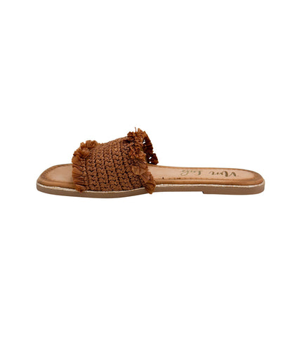 Juana Woven Sandals in Tan